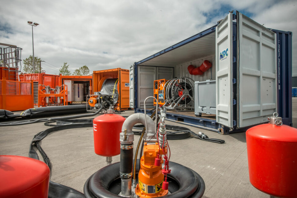 NRC equipment container in Milton Keynes